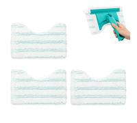 DCYQAIN 3 PCS Microfiber Mop Replacement Pads, Compatible with Lei-fheit Bathroom Cleaner Micro Duo, Washable Mop Head Replacements for Floor, Tile, Window & Wood Cleaning