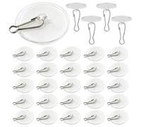 DCYQAIN 30 Pcs Clear Adhesive Ceiling Hooks, Ceiling Hooks Self Adhesive with 30 Pcs Flagpole Clips, for Living Room, Bedroom, Halloween, Christmas Hanging Decorations