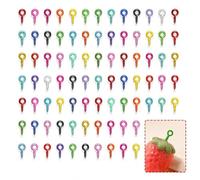 DCYQAIN 300Pcs Colorful Mini Screw Eye Pins, 5x10mm Stainless Steel Self-Tapping Eye Hooks, Eyelets Bails for DIY Jewelry Making Crafts Pendants Keychains
