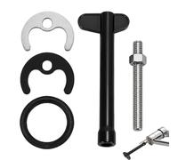 DCYQAIN 5Pcs Monobloc Tap Fixing Kit, Single Hole Basin Mixer Tap Fitting for Bathroom Kitchen Sink, Stainless Steel Rubber Washers Plastic Hex Wrench Bolt