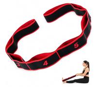 DCYQAIN 90CM Stretch Strap, Synthetic Rubber Resistance Stretch Band for Gymnastics, Yoga & Latin Exercise, Portable Fitness Training Band (RED)