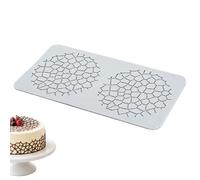 DCYQAIN Food Grade Silicone Fondant Lace Mould, Grid Pattern Non-Stick Cake Decorating Mat, 26.7x13.6cm BPA-Free Lace Mat for Sugarcraft, Chocolate, Resin & Clay Crafting