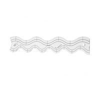 DCYQAIN Wave Quilting Ruler Acrylic Sewing Quilter Ruler Template 27x5.2cm Precise Scale for Domestic Sewing Machine DIY Craft Clothing Design
