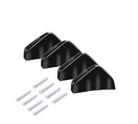 DCZBYCJ 4Pcs Car Rear Bumper Spoiler for Audi A6 Saloon mk C6 2004-2011, Rear Bumper Lip Diffuser Splitter Spoiler Shark Fins Car Accessories,Bright black