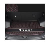 DCZBYCJ Tailored Car Boot Mat for Peugeot Poutiac Vibe 2008-2009, Anti-Scratch Mat Durable Trunk Protector Custom Fit Interior Accessory,B-Black Red