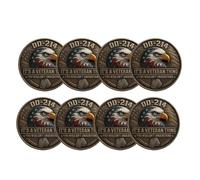 DD-214 - It’s a Veteran Thing Commemorative Coin, DD-214 Challenge Coin, US Veteran Challenge Coins, for Veterans Families and Retired VetFriends (8Pcs)