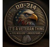 DD-214 “It’s a Veteran Thing” Veteran Challenge Coin - Military Service Completion Keepsake, Veteran Tribute Collectible for Retired Service Members & Families(Golden)