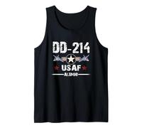 DD-214 US Air Force Alumni USA Flag Military USAF Tank Top