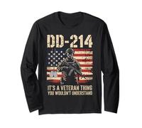 DD-214 Veteran Pride - It's a Veteran Thing, USA Flag Long Sleeve T-Shirt