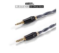 DD ddHiFi BC150B-MV Double Shielded Silver Headphones Upgrade Cable for Sony MDR-MV1 with Single-Sided 3.5mm Balanced Connector 145cm