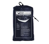 DD Hammocks Frontline Hammock - Lightweight Jungle Hammock with Mosquito Net for Camping Travel And Expedition Jet Black
