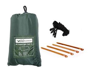 DD Hammocks - DD SuperLight Tarp XL - Waterproof And Lightweight Extra Large Tarpaulin For Group Shelter Bushcraft Camping