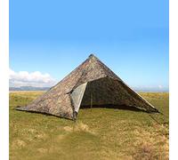 DD Hammocks - DD Tarp 3x3 PRO MC - Camouflage Tarpaulin Shelter With Fastening Clips And Pole Eyelets For Hammock Camping And Outdoor Shelters