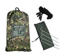 DD Hammocks - DD Tarp 5x5 - MC: Extra Large Waterproof Camouflage Tarpaulin For Multi Person Family Camping And Outdoor Group Shelter