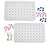 DD-life 2 Pcs Mold Resin Craft Makes 60 Crystals,Crystal Gem Resin Silicone Mold, Mini 3D Diamond Epoxy Casting Mold for Resin Candles Soap Ice Cube Jewelry