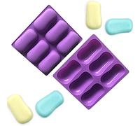 DD-life 2Pcs Oval Silicone Soap Molds, Classic Oval Shaped Molds for Chocolate Jelly Candy Making