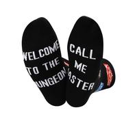 DD Socks Welcome To The Dungeon Call Me Master Socks DMaster Game Gamer Gift (U.Call Master)
