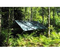 DD Hammocks - DD Tarp 3x3 - Jet Black - Lightweight and 100% Waterproof Camping Shelter with 4x Pegs and Guy Lines for Bushcraft Hiking and Survival Adventure