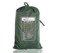 DD Hammocks - DD Tarp 5x5: Extra Large Fully Weatherproof Tarpaulin For Forest School And Bushcraft Group Camping