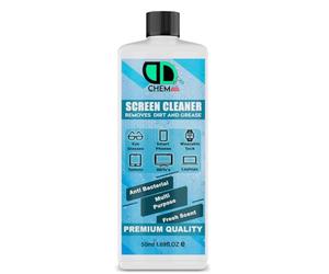 DD Teck Anti-Bacterial Screen Cleaning Spray for Electronic Displays, Safe for Glasses Phones Tablets Laptops HDTVs and Wearable Tech, Multi-Purpose Fresh Scent Performance (50ml Cap)