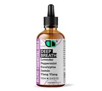 DD Teck Deep Breath Blend Essential Oil for Diffusers, Aromatherapy & Massage, Lavender Peppermint Eucalyptus Jasmine Ylang Ylang Blend, Vegan GMO Free Wellness Aroma 100ml