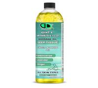 DD Teck Deep Tissue Joint & Arthritis Relief Massage Oil Sweet Almond Oil Blend with Frankincense Lavender Ginger for Muscle Pain Stress Relief Suitable All Skin Types (500ml)