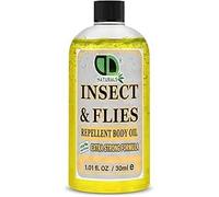DD Teck Insect Repellent Body Oil with Lemongrass & Tea Tree Essential Oils - DEET Free Outdoor Protection Against Ants, Flies, Fleas, Moths & Spiders - Travel & Home Use (30ml Cap)