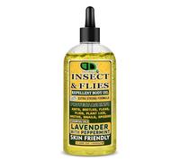 DD Teck Lavender & Peppermint Insect Repellent Body Oil - Essential Oil Formula - Helps Repel Flies, Mosquitoes, Ants, Fleas, Beetles & Spiders Indoors & Outdoors (100ml Clear Dropper)