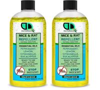 DD Teck Peppermint Oil Mouse & Rat Repellent- Essential Oil Rodent Deterrent with Lemon, Eucalyptus & Citronella, Natural Non-Staining Indoor & Outdoor Protection (100ml Cap) (Pack of 2)