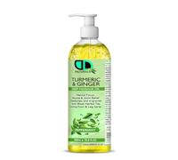 DD Teck Peppermint Turmeric & Ginger Deep Massage Oil - Mental Focus, Muscle & Joint Relief, Headache & Migraine Remedy, Anti-Bloat Herbal Tea Infusion, Cooling Foot & Leg Spray (500ml Pump)