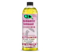 DD Teck Romantic Sensual Massage Oil - Body Oil with Sweet Almond, Patchouli & Jasmine for Relaxation, Mood Uplift & Skin Nourishment - Non-Greasy, Natural Skin-Safe Blend - (250ml)