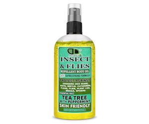 DD Teck Tea Tree & Peppermint Insect Repellent Body Oil Effective Against Flies, Mosquitoes, Ants, Fleas, Beetles & Spiders for Indoor & Outdoor Use (100ml Spray)