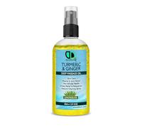 DD Teck Turmeric & Ginger Deep Tissue Massage Oil 100ml, Lemongrass Blend for Muscle Comfort, Joint Support, Stress Relief, Hair & Scalp Care, Full Body Spa Massage & Relaxation (30ml Spray)