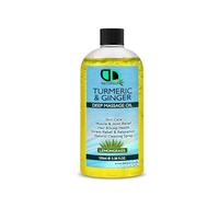 DD Teck Turmeric & Ginger Deep Tissue Massage Oil Lemongrass Infused Blend for Muscle Recovery, Joint Comfort, Stress Relief, Skin Hydration, Hair & Scalp Care, Spa Wellness(100ml Cap)