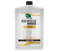 DD Teck Vanilla Reed Diffuser Oil Refill, Luxury Home Fragrance Aromatherapy Oil for Bedroom Living Room Office & Bathroom, Alcohol Free Long Lasting Sweet Vanilla Aroma Daily (250ml Postal)