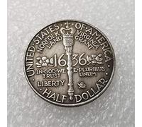 DD Ting 1636 Antique Liberty Half-Dollar - Great American Commemorative Coin - Morgan Dollars with Eagle Design - Discover US Coins History