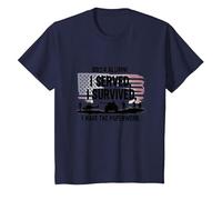 DD214 Alumni: I Served, I Survived, I Have The Paperwork T-Shirt, Kids, Navy, 12 Years