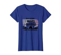 DD214 Alumni: I Served, I Survived, I Have The Paperwork T-Shirt, Women, Royal Blue, XL