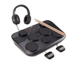 DD80 Portable Electric Drum Kit Set - Electronic Drums with 7 Pads & Pedals