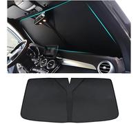 DdaiXQ Car Windshield Sun Shade for Skoda Fabia 2021-2024, Front Window Sun Visor Protector Sunshade Foldable Keep Cooler,Black/A