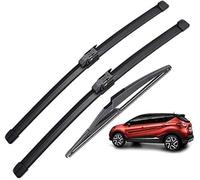 DdaiXQ Wiper Blade Set for Renault Captur/Kaptur 2016-2020, front and rear windscreen wipers-Wiper Blades, Replacement Car Windscreen Wiper Blade Bundle