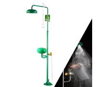 Ddasam Eye Wash Station, Combination Emergency Shower System, Eye Wash Station Safety Shower Eye Washer Emergency Shower 312 Stainless Steel Eyewash Station with Pedal, for Outdoor Factory Lab