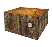 DDB Dutch Design Brand Classic Storage Box with Lid - Storage Boxes - FSC Certified Recyclable Cardboard (Size: 15.3" x 12.5" x 8.3") (Tree Trunk)