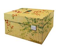 DDB Dutch Design Brand Classic Storage Box with Lid - Storage Boxes - FSC Certified Recyclable Cardboard (Size: 15.3" x 12.5" x 8.3") (Japanese Blossom)