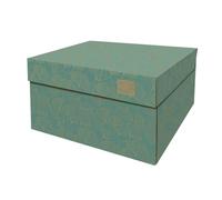 DDB Dutch Design Brand Classic Storage Box with Lid - Storage Boxes - FSC Certified Recyclable Cardboard (Size: 15.3" x 12.5" x 8.3") (Gorgeous Ginkgo)