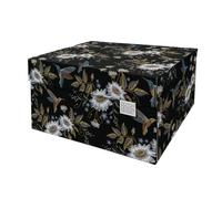 DDB Dutch Design Brand Classic Storage Box with Lid - Storage Boxes - FSC Certified Recyclable Cardboard (Size: 15.3" x 12.5" x 8.3") (Hummingbirds in the Night)