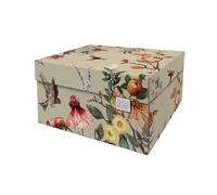 DDB Dutch Design Brand Classic Storage Box with Lid - Storage Boxes - FSC Certified Recyclable Cardboard (Size: 15.3" x 12.5" x 8.3") (Springtime)