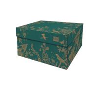 DDB Dutch Design Brand Decorative Storage Boxes with Lids - Dimensions: 38.9 x 31.8 x 21.1 cm - FSC certified recyclable cardboard (Print: Twilight Garden)