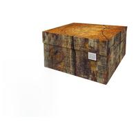 DDB Dutch Design Brand Medium Storage Box with Lid - 2 Storage Boxes - FSC Certified Recyclable Cardboard (Size: 33.2 x 24.2 x 16.5 cm) (Tree Trunk)