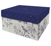 DDB Dutch Design Brand Medium Storage Box with Lid - 2 Storage Boxes - FSC Certified Recyclable Cardboard (Size: 33.2 x 24.2 x 16.5 cm) (Royal Dutch)